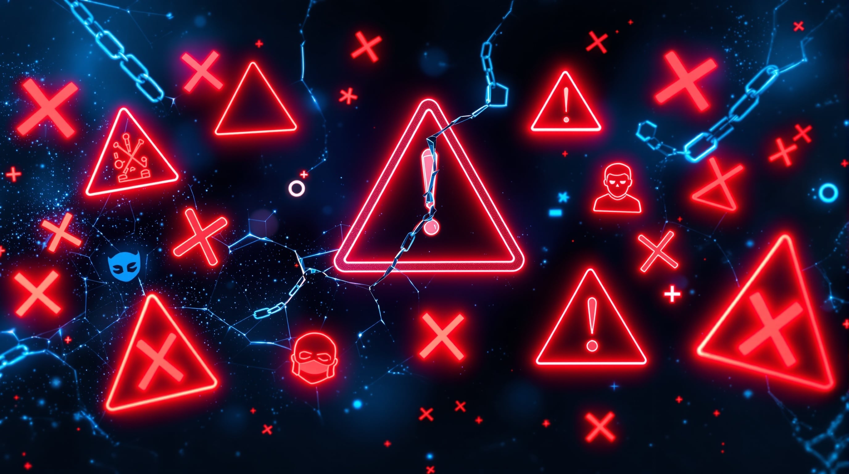 Bad SEO practices warning signs with red flags and search engine penalty icons